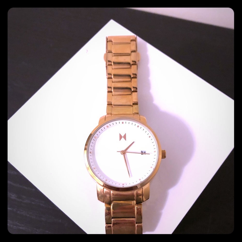 MVMT rose gold watch
